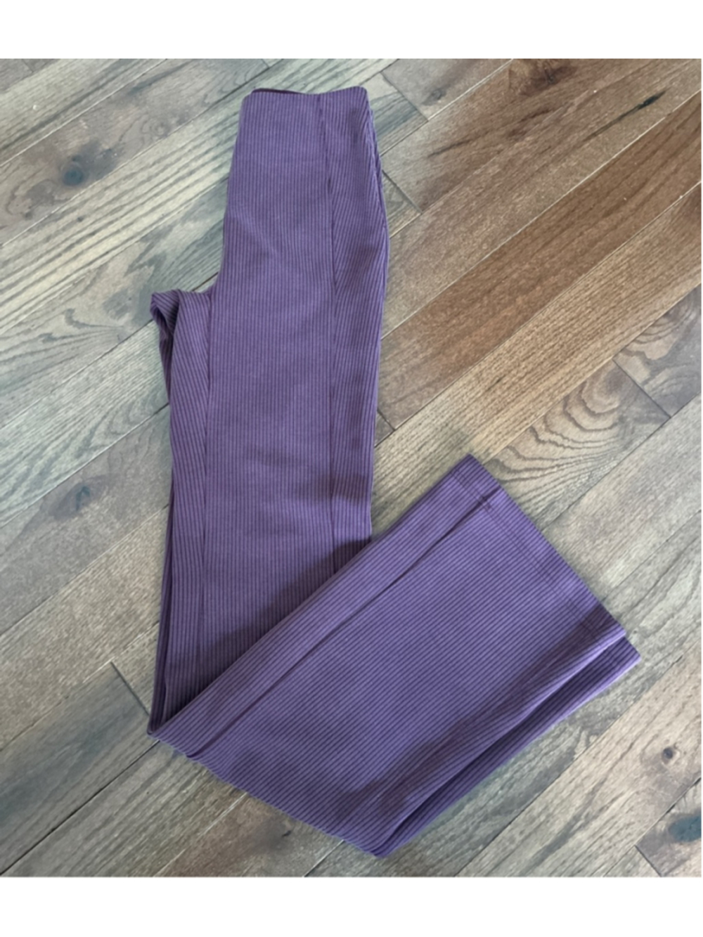 Unbranded Women's Plum Ribbed Flare & Wide Leg Pants Size 2